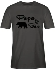 Shirtracer T-Shirt Papa Br Lettering Papa Grau/Beige/Braun/Dunkelgrau/Lila