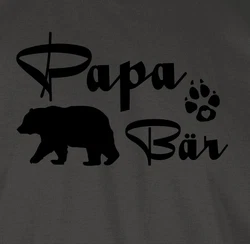Shirtracer T-Shirt Papa Br Lettering Papa Grau/Beige/Braun/Dunkelgrau/Lila