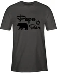 Shirtracer T-Shirt Papa Br Lettering Papa Grau/Beige/Braun/Dunkelgrau/Lila