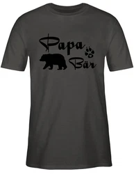 Shirtracer T-Shirt Papa Br Lettering Papa Grau/Beige/Braun/Dunkelgrau/Lila