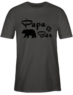 Shirtracer T-Shirt Papa Br Lettering Papa Grau/Beige/Braun/Dunkelgrau/Lila
