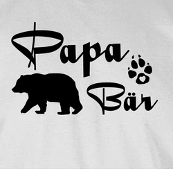 Shirtracer T-Shirt Papa Br Lettering Papa Grau/Lila/Beige