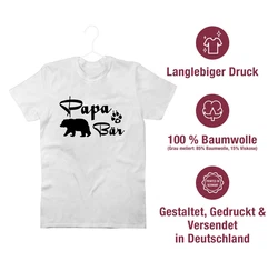Shirtracer T-Shirt Papa Br Lettering Papa Grau/Lila/Beige