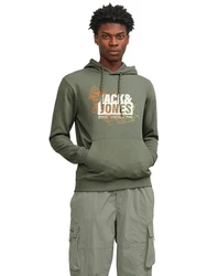 Jack & Jones JCOMAP LOGO SWEAT HOOD SN Kapuzenpullover Dunkelgrün/Khaki