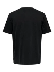 ONLY & SONS T-Shirt Weiches Rundhals T-Shirt Kurzarm ONSSMART Basic Shirt (1-tlg) (6806) Schwarz (6806)