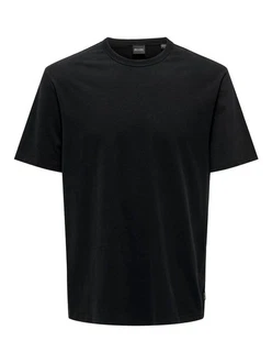 ONLY & SONS T-Shirt Weiches Rundhals T-Shirt Kurzarm ONSSMART Basic Shirt (1-tlg) (6806) Schwarz (6806) ONLY & SONS T-Shirt Weiches Rundhals T-Shirt Kurzarm ONSSMART Basic Shirt (1-tlg) (6806) Schwarz (6806)