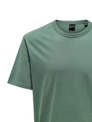 ONLY & SONS T-Shirt Weiches Rundhals T-Shirt Kurzarm ONSSMART Basic Shirt (1-tlg) (6806) Grün