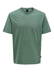ONLY & SONS T-Shirt Weiches Rundhals T-Shirt Kurzarm ONSSMART Basic Shirt (1-tlg) (6806) Grün