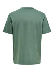 ONLY & SONS T-Shirt Weiches Rundhals T-Shirt Kurzarm ONSSMART Basic Shirt (1-tlg) (6806) Grün