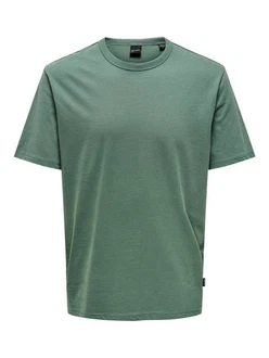 ONLY & SONS T-Shirt Weiches Rundhals T-Shirt Kurzarm ONSSMART Basic Shirt (1-tlg) (6806) Grün