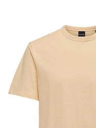 ONLY & SONS T-Shirt Weiches Rundhals T-Shirt Kurzarm ONSSMART Basic Shirt (1-tlg) (6806) Gelb (6806)