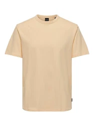 ONLY & SONS T-Shirt Weiches Rundhals T-Shirt Kurzarm ONSSMART Basic Shirt (1-tlg) (6806) Gelb (6806)