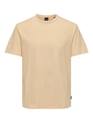 ONLY & SONS T-Shirt Weiches Rundhals T-Shirt Kurzarm ONSSMART Basic Shirt (1-tlg) (6806) Gelb (6806)