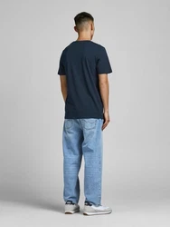 Jack & Jones T-Shirt JJECORP LOGO Print Kurzarm 2-er Stck Pack (3661) Dunkelblau (3661)