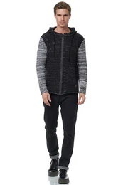 Strickjacke mit kuscheliger Kapuze