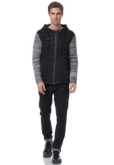Rusty Neal Strickjacke mit Kapuze