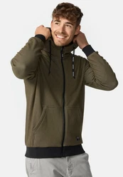 Indicode Sweatjacke INDuff Dunkelgrün/Khaki