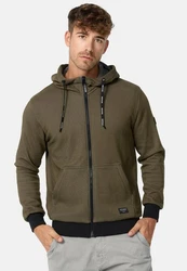 Indicode Sweatjacke INDuff Dunkelgrün/Khaki