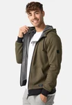 Indicode Sweatjacke INDuff Dunkelgrün/Khaki