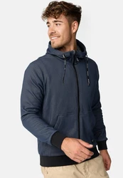 Indicode Sweatjacke INDuff Dunkelblau/Grau