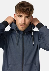 Indicode Sweatjacke INDuff Dunkelblau/Grau