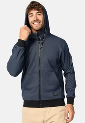 Indicode Sweatjacke INDuff Dunkelblau/Grau