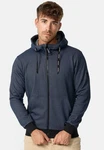 Indicode Sweatjacke INDuff Dunkelblau/Grau