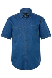 JP1880 Kurzarmhemd Modern Fit Blau/Dunkelblau/Hellblau