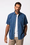 JP1880 Kurzarmhemd Modern Fit Blau/Dunkelblau/Hellblau