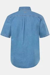 JP1880 Kurzarmhemd Modern Fit Hellblau/Blau