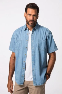JP1880 Kurzarmhemd Modern Fit Hellblau/Blau JP1880 Kurzarmhemd Modern Fit Hellblau/Blau