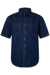 JP1880 Kurzarmhemd Modern Fit Dunkelblau/Blau/Hellblau