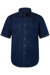 JP1880 Kurzarmhemd Modern Fit Dunkelblau/Blau/Hellblau