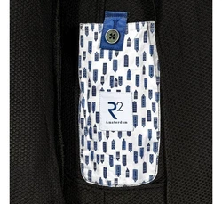 R2 Amsterdam Jackenblazer Traveljacket Schwarz/Dunkelgrau