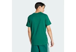 adidas Sportswear T-Shirt ESSENTIALS SINGLE JERSEY 3-STREIFEN Grün/Dunkelgrün
