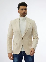 Denim Distriqt Sakko von Denim Distriqt Beige/Khaki/Weiß/Creme