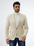 Denim Distriqt Sakko von Denim Distriqt Beige/Khaki/Weiß/Creme