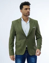 Denim Distriqt Sakko von Denim Distriqt Dunkelgrün/Grün/Khaki