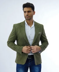 Denim Distriqt Sakko von Denim Distriqt Dunkelgrün/Grün/Khaki