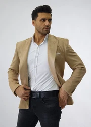 Denim Distriqt Sakko von Denim Distriqt Beige/Khaki/Braun