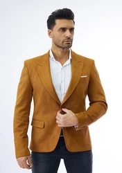 Denim Distriqt Sakko von Denim Distriqt Braun/Beige/Orange/Rot