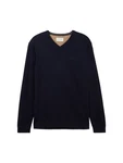 TOM TAILOR V-Ausschnitt Pullover navy
