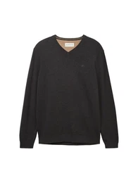 Strickpullover basic v-neck knit