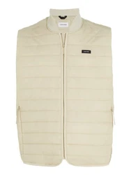 Calvin Klein Steppweste PACKABLE CRINKLE QUILT VEST Khaki/Beige
