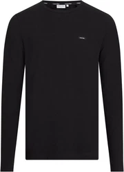 Calvin Klein Langarmshirt STRETCH SLIM FIT LS T-SHIRT Schwarz/Dunkelblau/Braun