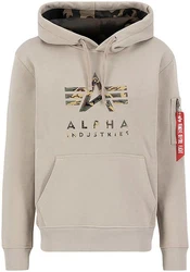 Alpha Industries Hoodie ALP-Camo TPU Hoody Khaki/Braun/Dunkelgrün/Rot