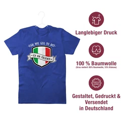 Shirtracer T-Shirt Egal wie geil du bist - ich bin Italiener Blau/Hellblau