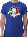 Shirtracer T-Shirt Egal wie geil du bist - ich bin Italiener Blau/Hellblau