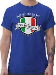 T-Shirt Egal wie geil du bist - ich bin Italiener Lnder Wappen
