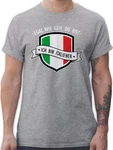 Shirtracer T-Shirt Egal wie geil du bist - ich bin Italiener Grau/Hellgrau/Grün/Gelb/Rosa